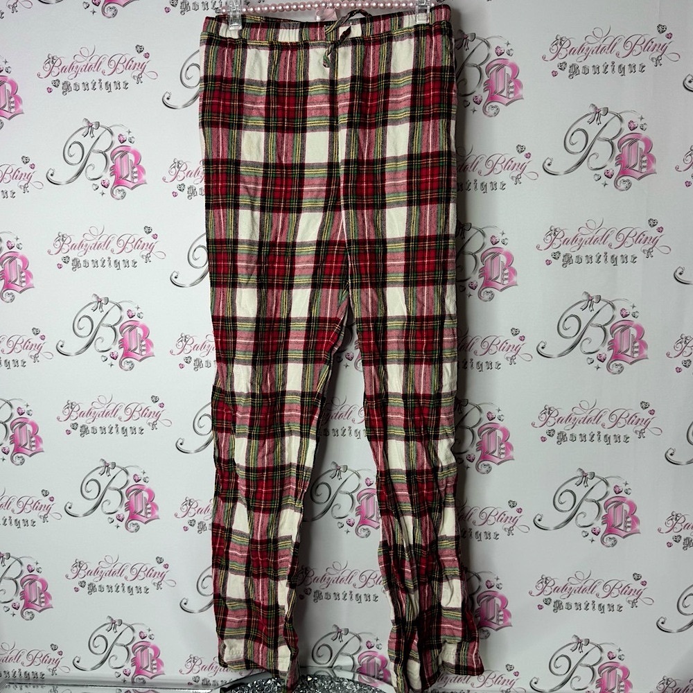 Hanna Andersson pants pj bottoms Red and White Plaid Bottoms comfy pajama